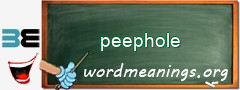 WordMeaning blackboard for peephole